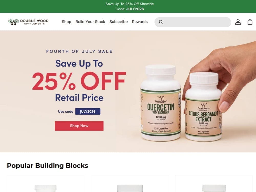 Double Wood Supplements — store